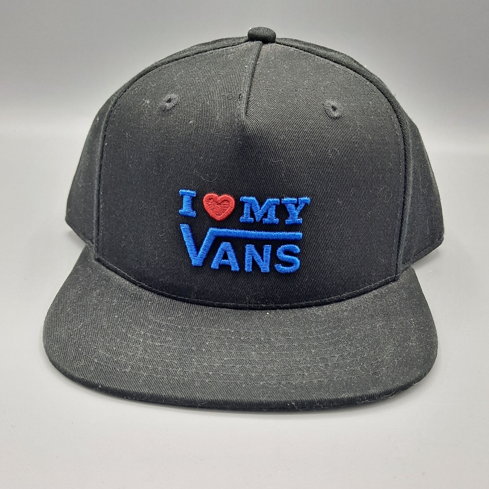 NEW Unisex Mens Womens Vans I ❤️ Love My Vans Black Snapback Hat Cap